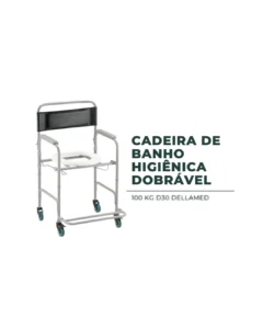 Cadeira de Banho Higiênica Dobrável D30 – Até 100 kg | Dellamed