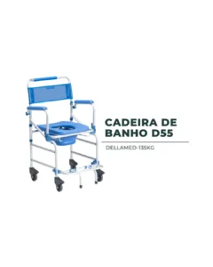 Cadeira de Banho D55 – Até 135 kg | Dellamed