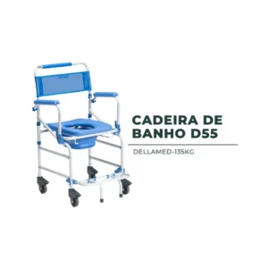 Cadeira de Banho D55 – Até 135 kg | Dellamed